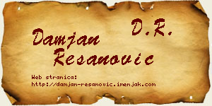 Damjan Resanović vizit kartica